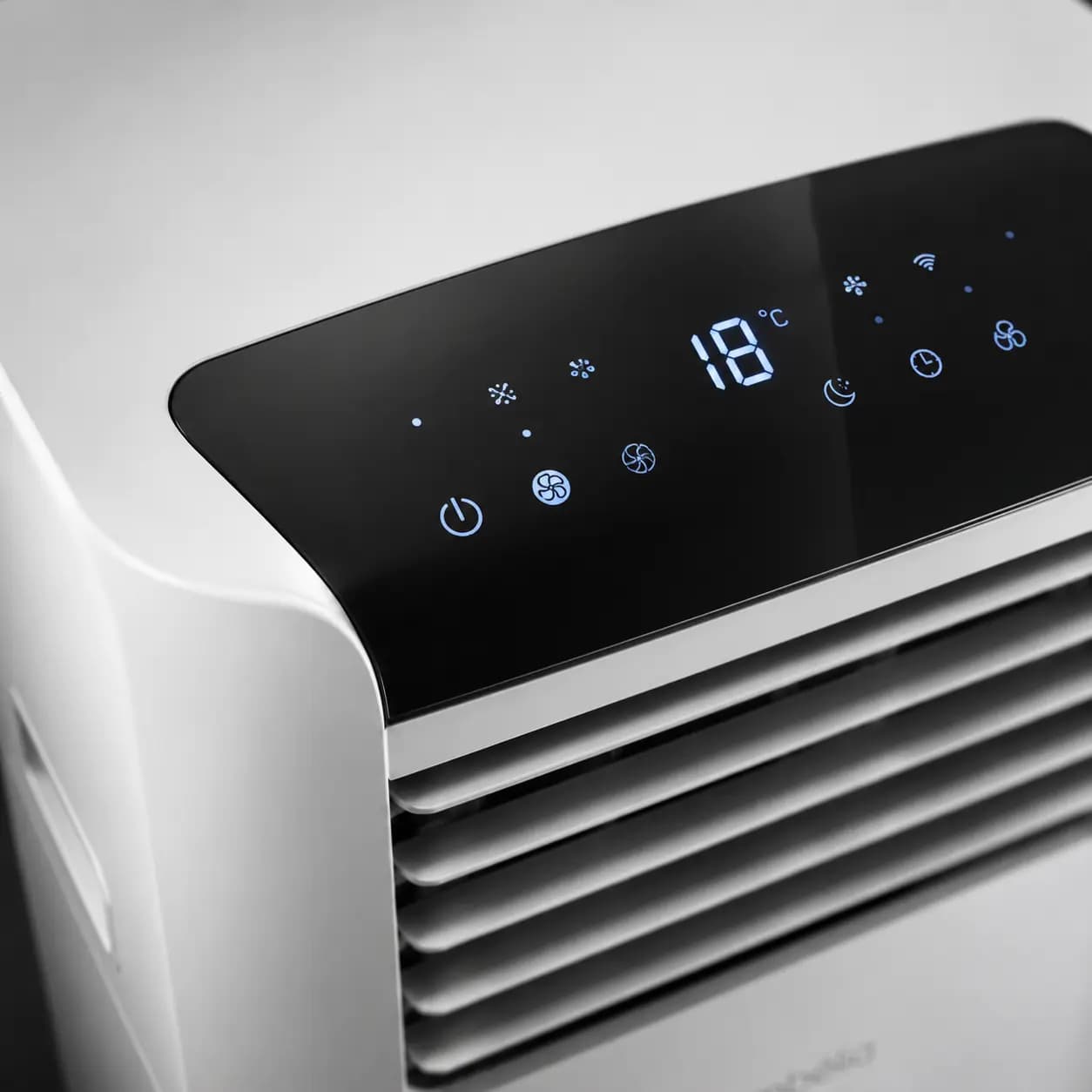 Écran LED tactile et commandes du climatiseur Ombélia